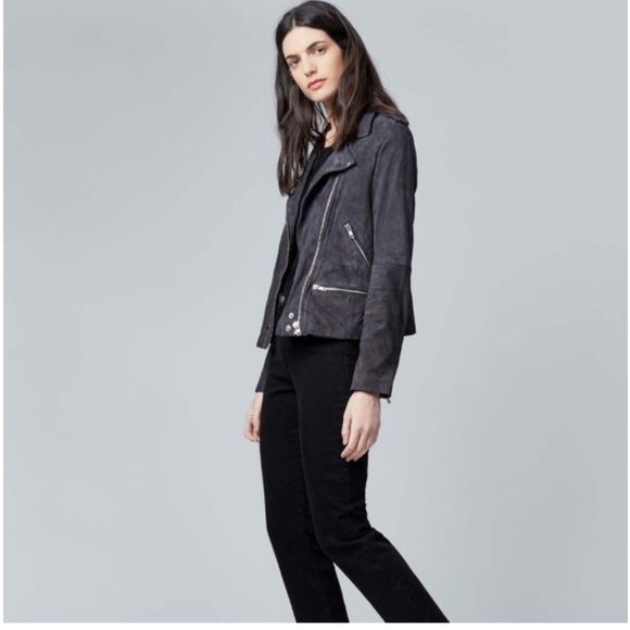 Suede Moto Leather Jacket - Picture 4 of 12